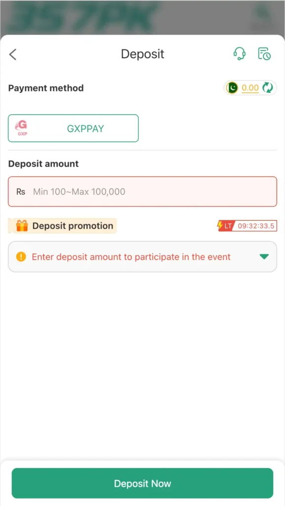 357PK deposit